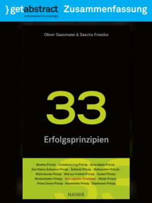 cover image of 33 Erfolgsprinzipien der Innovation (Zusammenfassung)